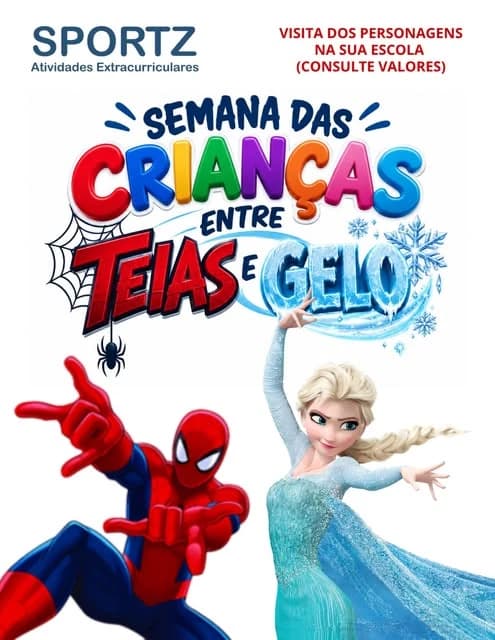 Visita dos Personagens na sua escola! Vivências temáticas com figurinos profissionais que transformam datas comemorativas em memórias inesquecíveis. 🕸️❄️🦸